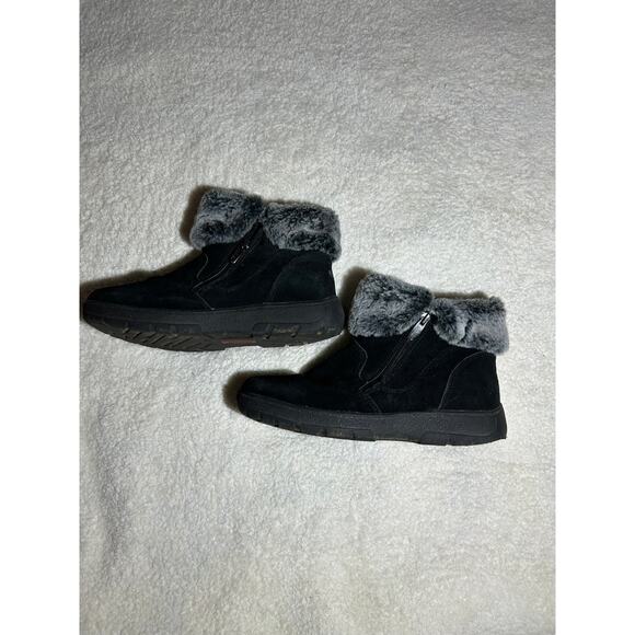 Khombu Black/Gray Fur Boots Size 9 - Picture 1 of 5